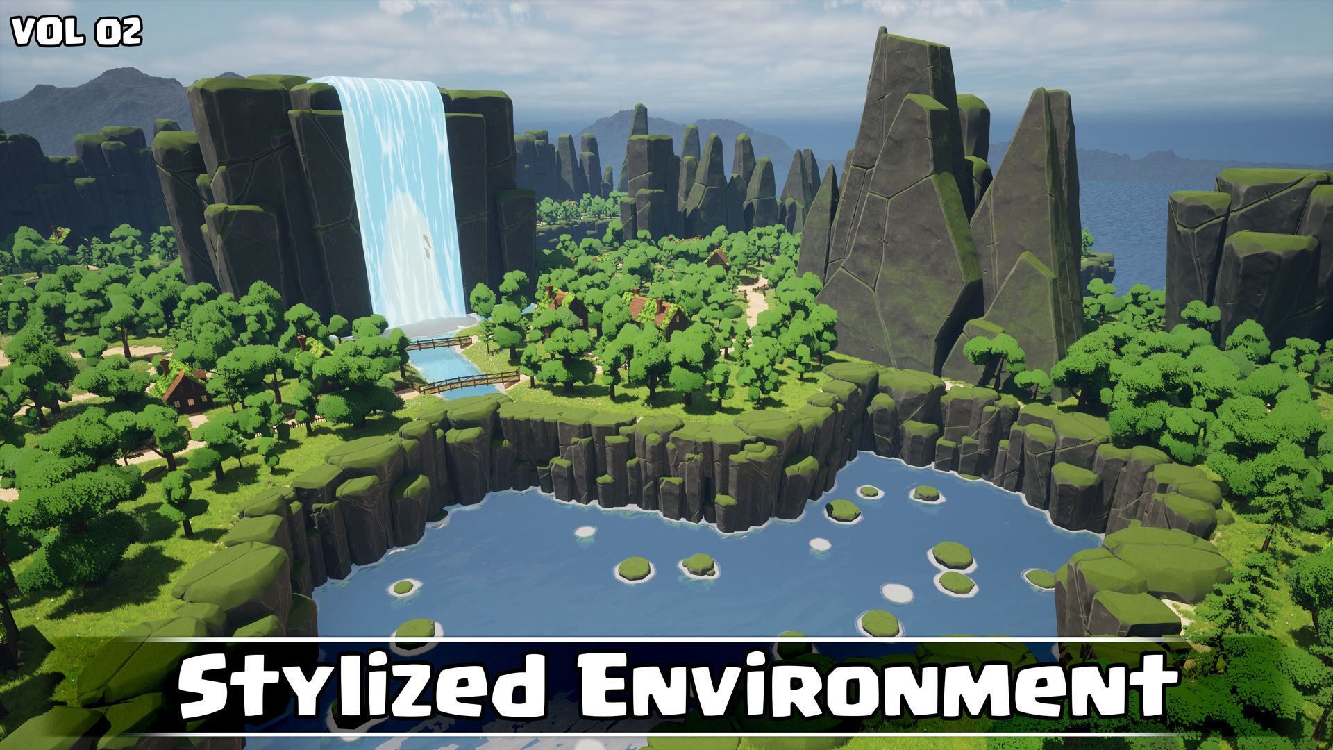 Stylized Environment Game Ready VOL02 Low-poly 3D model_6