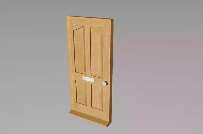 Wooden Front Door Model Classic Elegance
