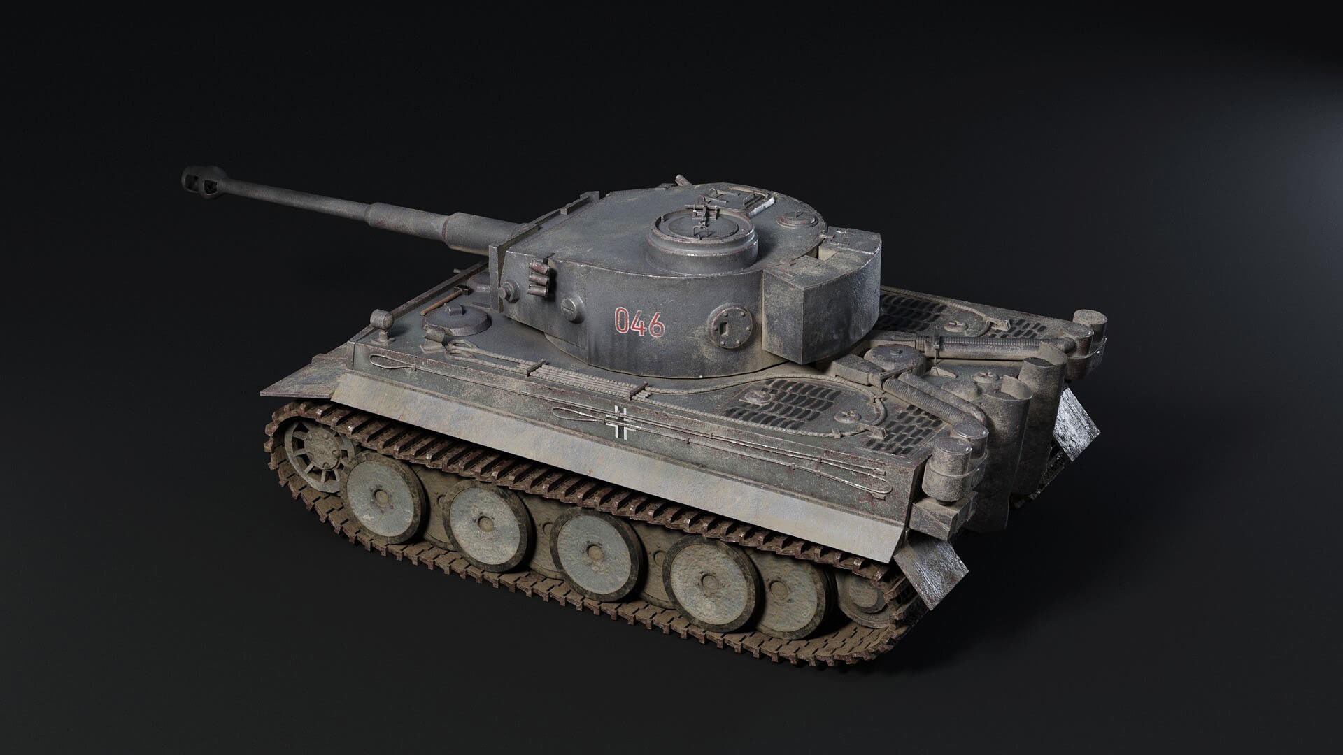 Tiger tank 3D model_1