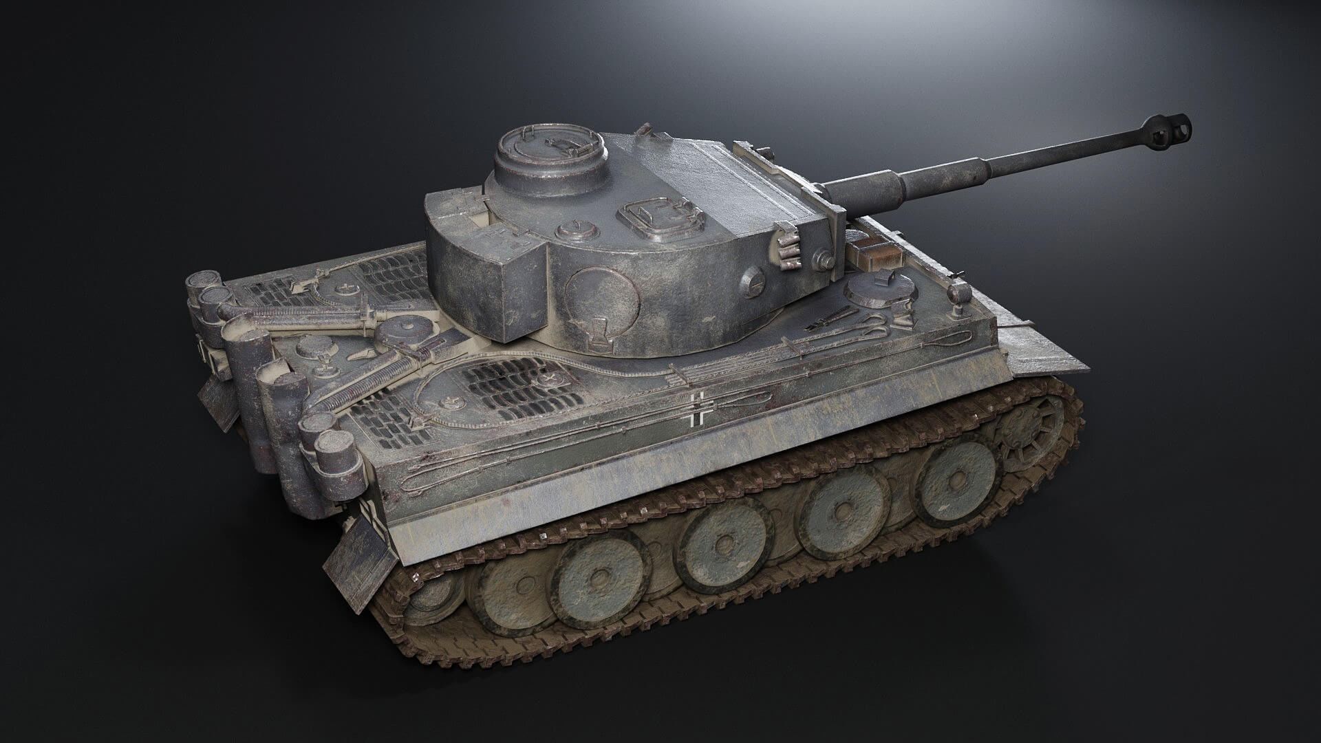 Tiger tank 3D model_3