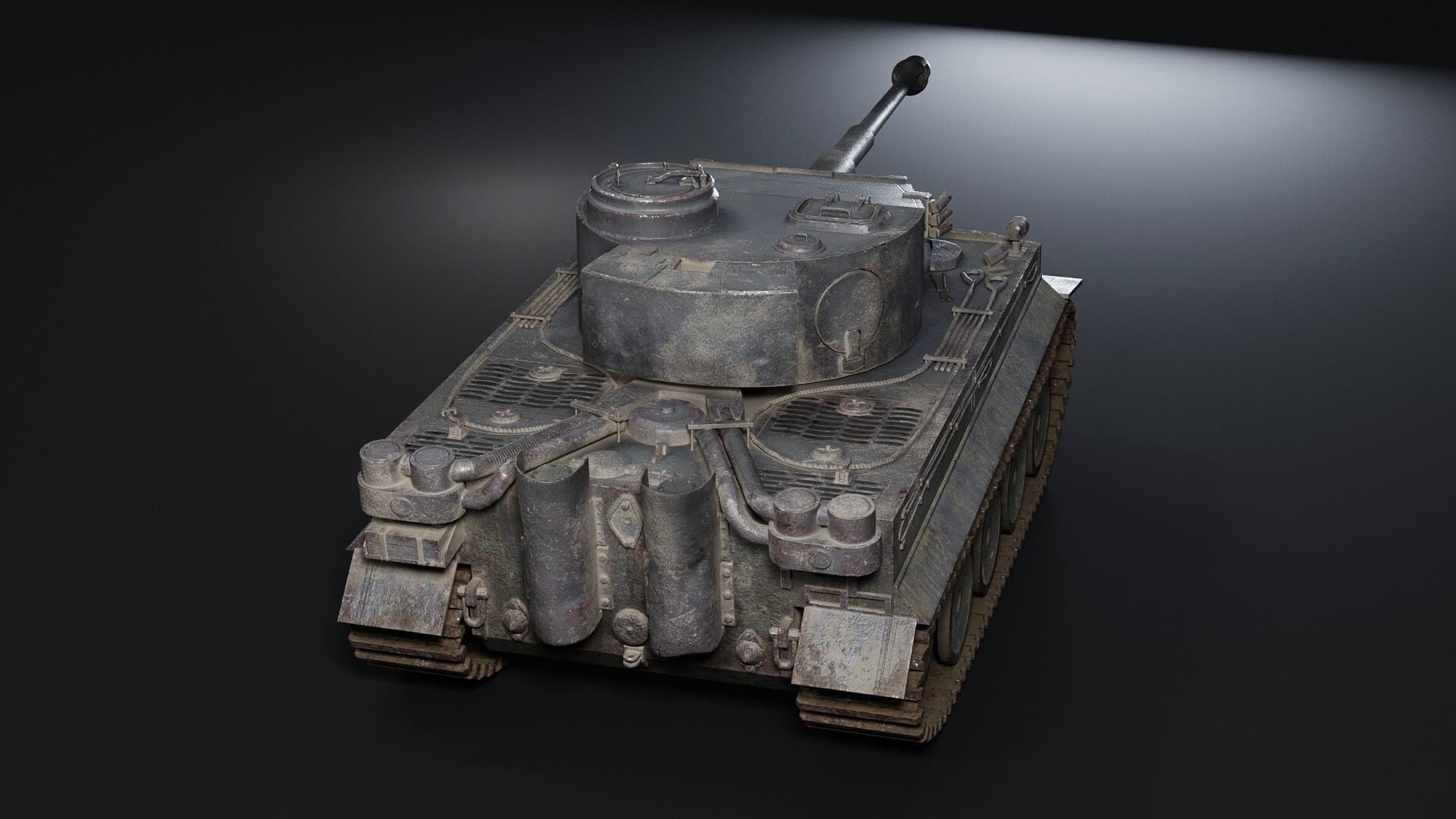 Tiger tank 3D model_2