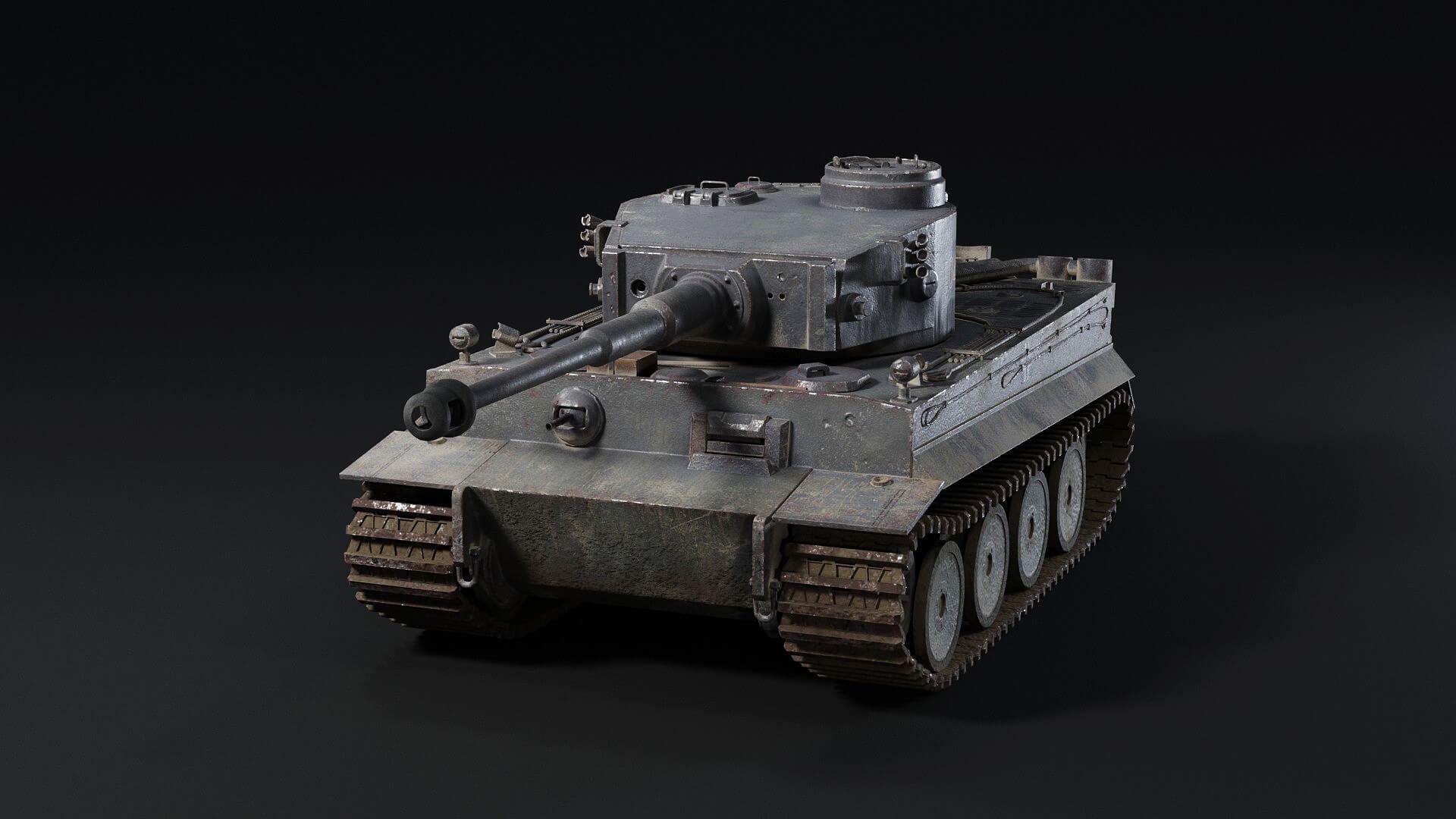 Tiger tank 3D model_5