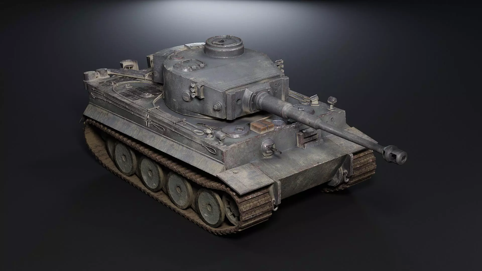 Tiger tank 3D model_0