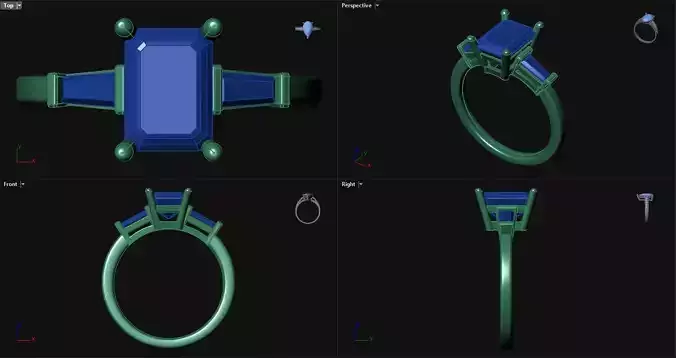 Emerald Engagement Ring