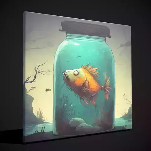 Fish in a Jar Painting
