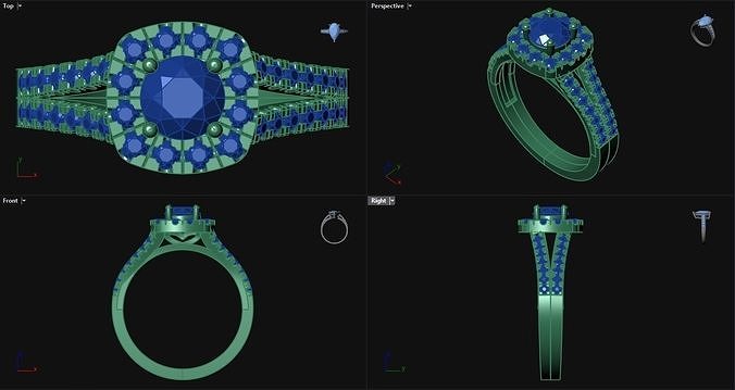 Engagement Ring Split Band  3D print model
