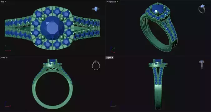 Engagement Ring Split Band 