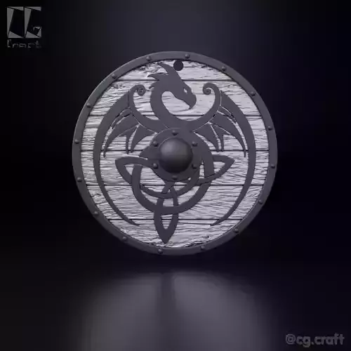  Viking shield pendant medallion