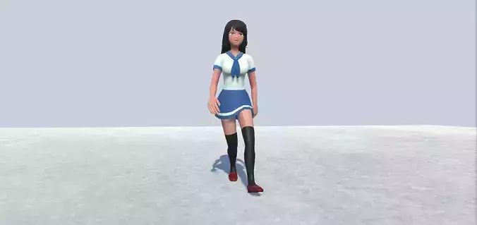 Casual female Avatar Rigged Model
