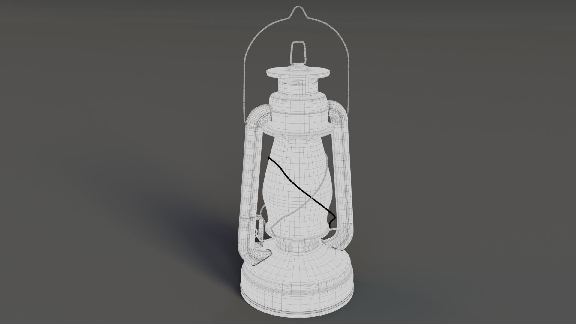 Lantern Low-poly 3D model_4
