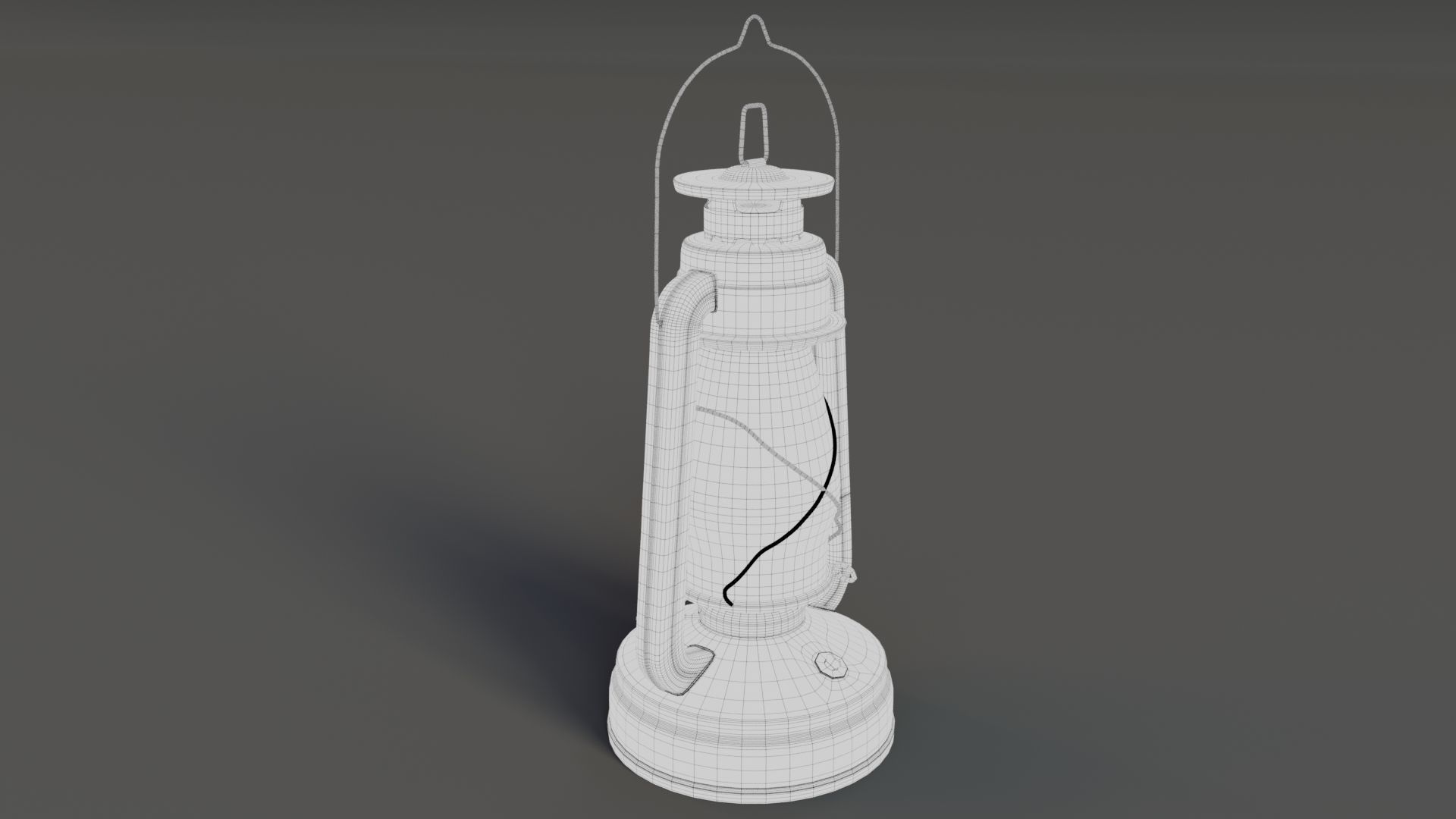 Lantern Low-poly 3D model_3
