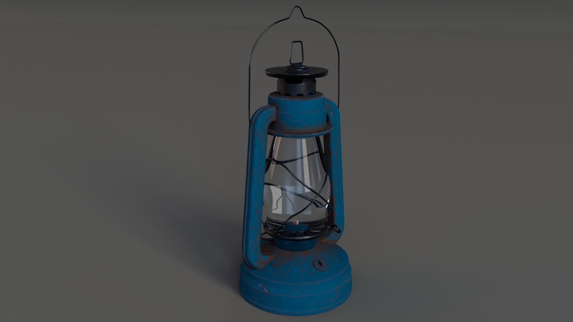 Lantern Low-poly 3D model_2
