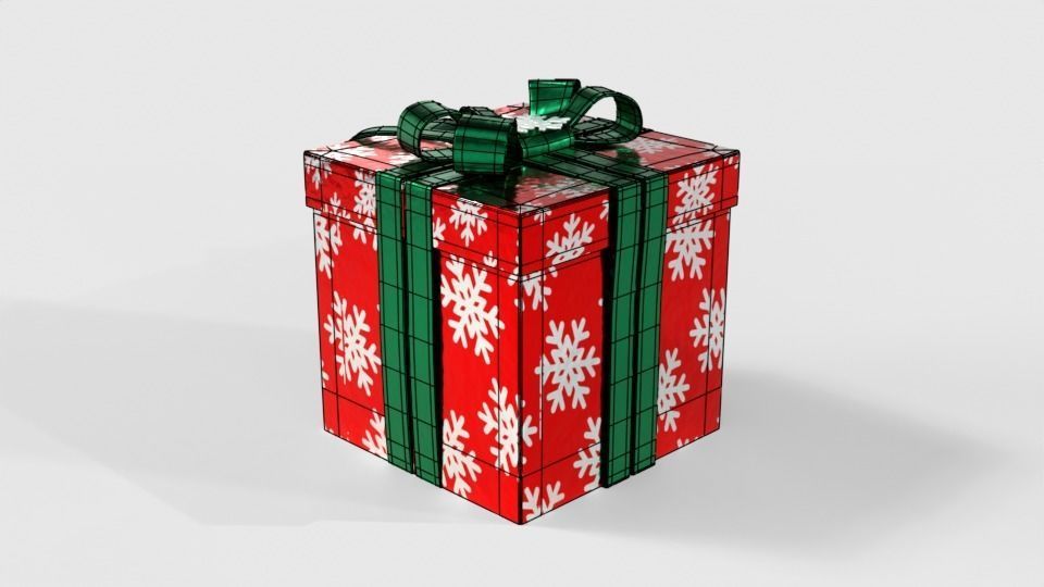 Christmas goods gift packaging 040 Low-poly 3D model_5
