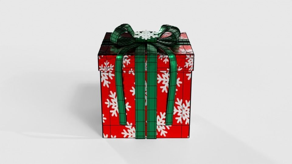 Christmas goods gift packaging 040 Low-poly 3D model_3
