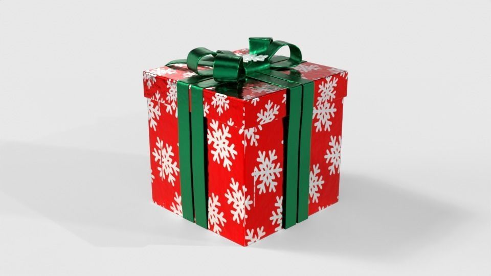 Christmas goods gift packaging 040 Low-poly 3D model_2