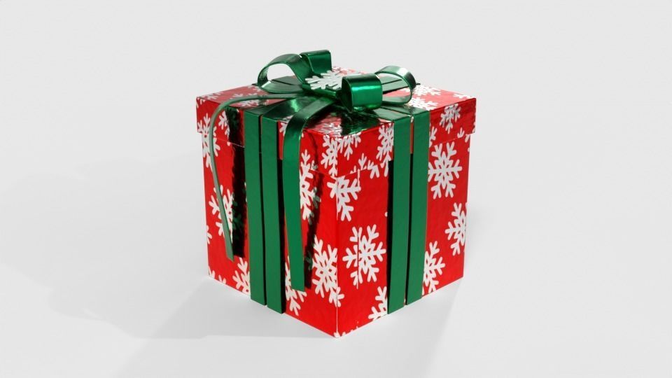 Christmas goods gift packaging 040 Low-poly 3D model_1