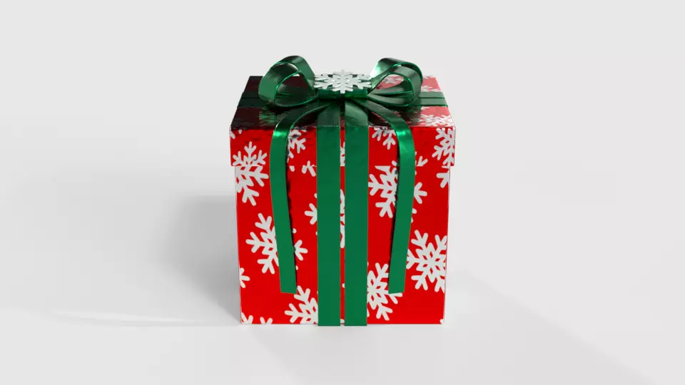 Christmas goods gift packaging 040 Low-poly 3D model_0