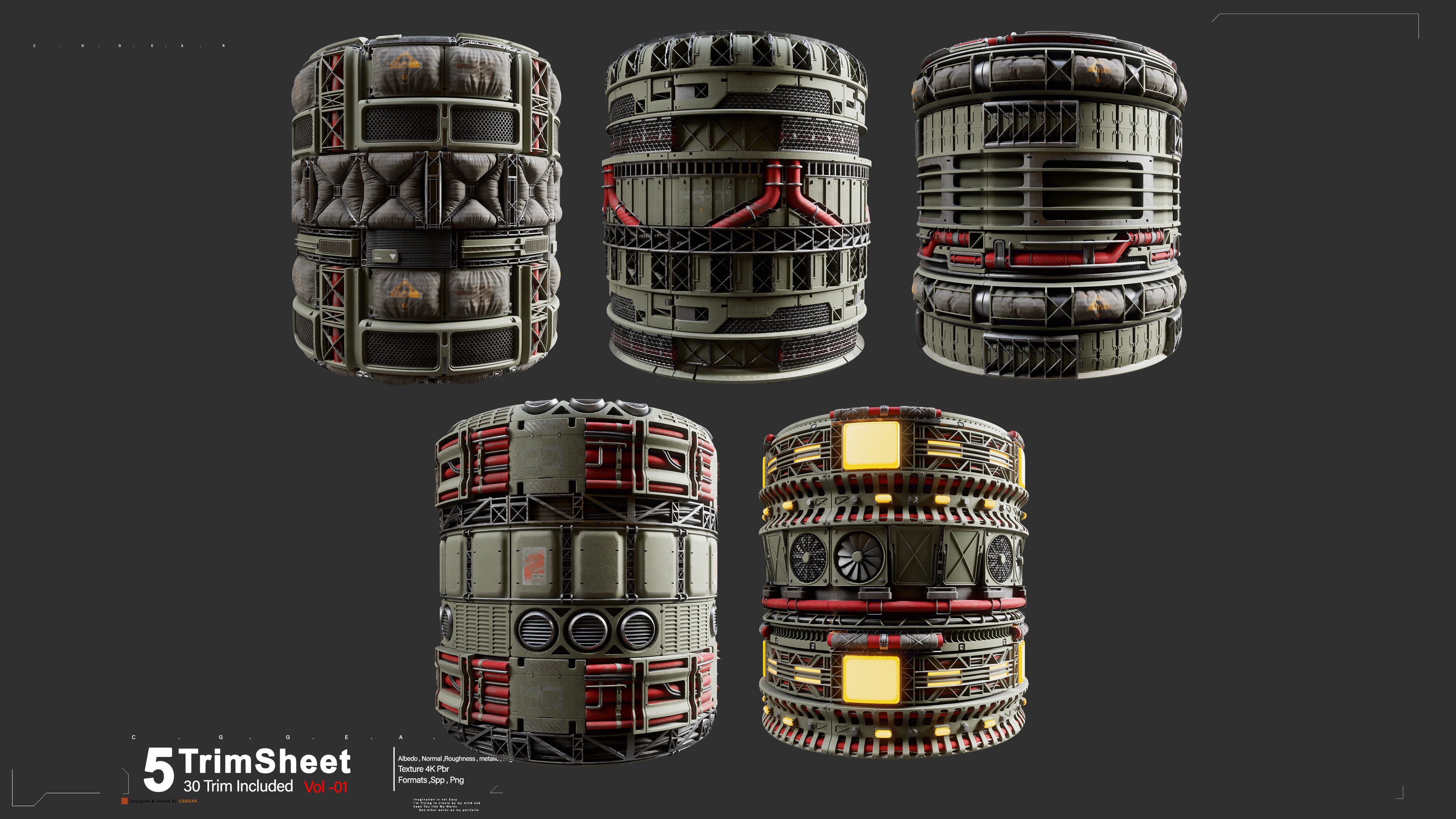 Sci fi Industrial Trimsheet Vol 1 Texture_4