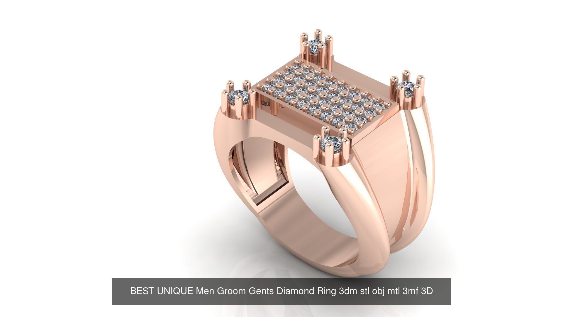 38 design unique highly sold gents groom ring 3D Model Collection_38
