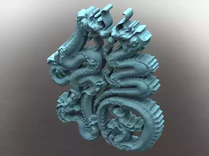 3D Art Chinese Dragon Stencil
