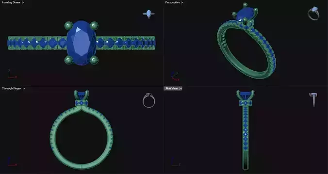 Oval Diamond Engagement Ring 