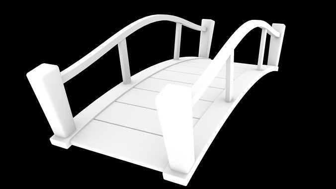 CARTOONIC BRIDGE Free low-poly 3D model