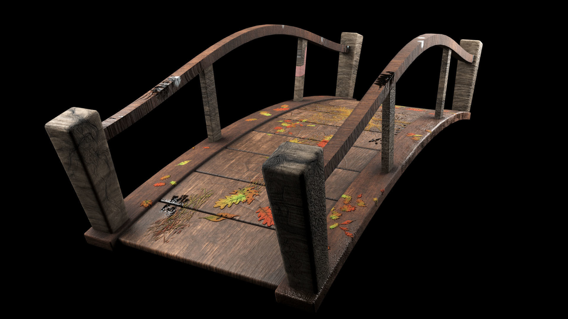 CARTOONIC BRIDGE Free low-poly 3D model_1