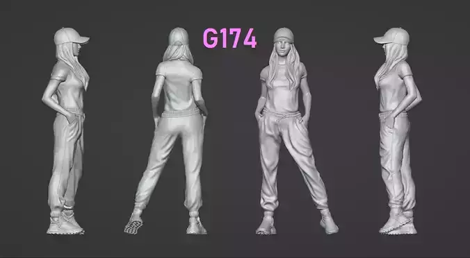 GIRL174  SCALE 164  3D PRINT MODEL