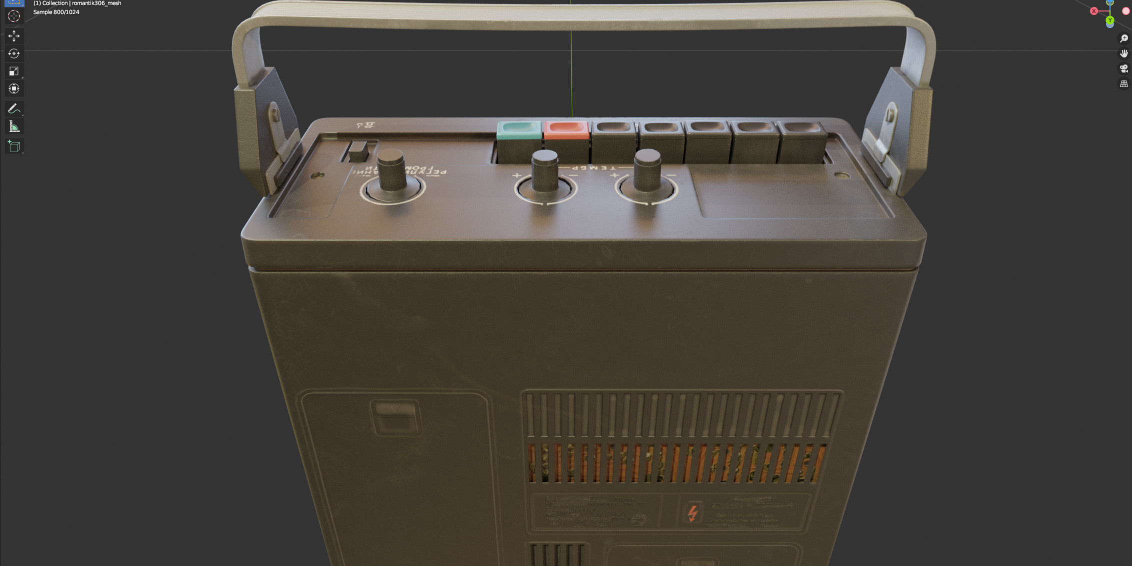 Tape recorder Romantic 306 3D model_22