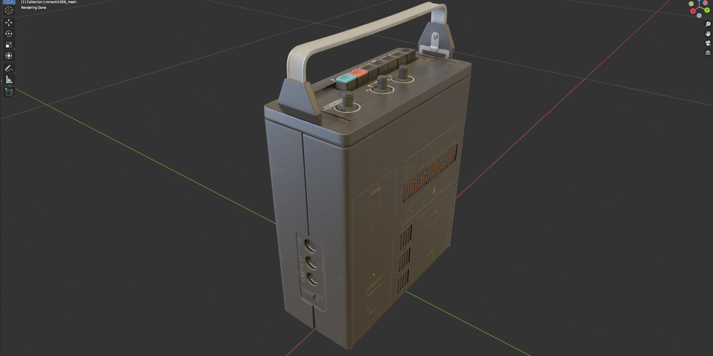 Tape recorder Romantic 306 3D model_14