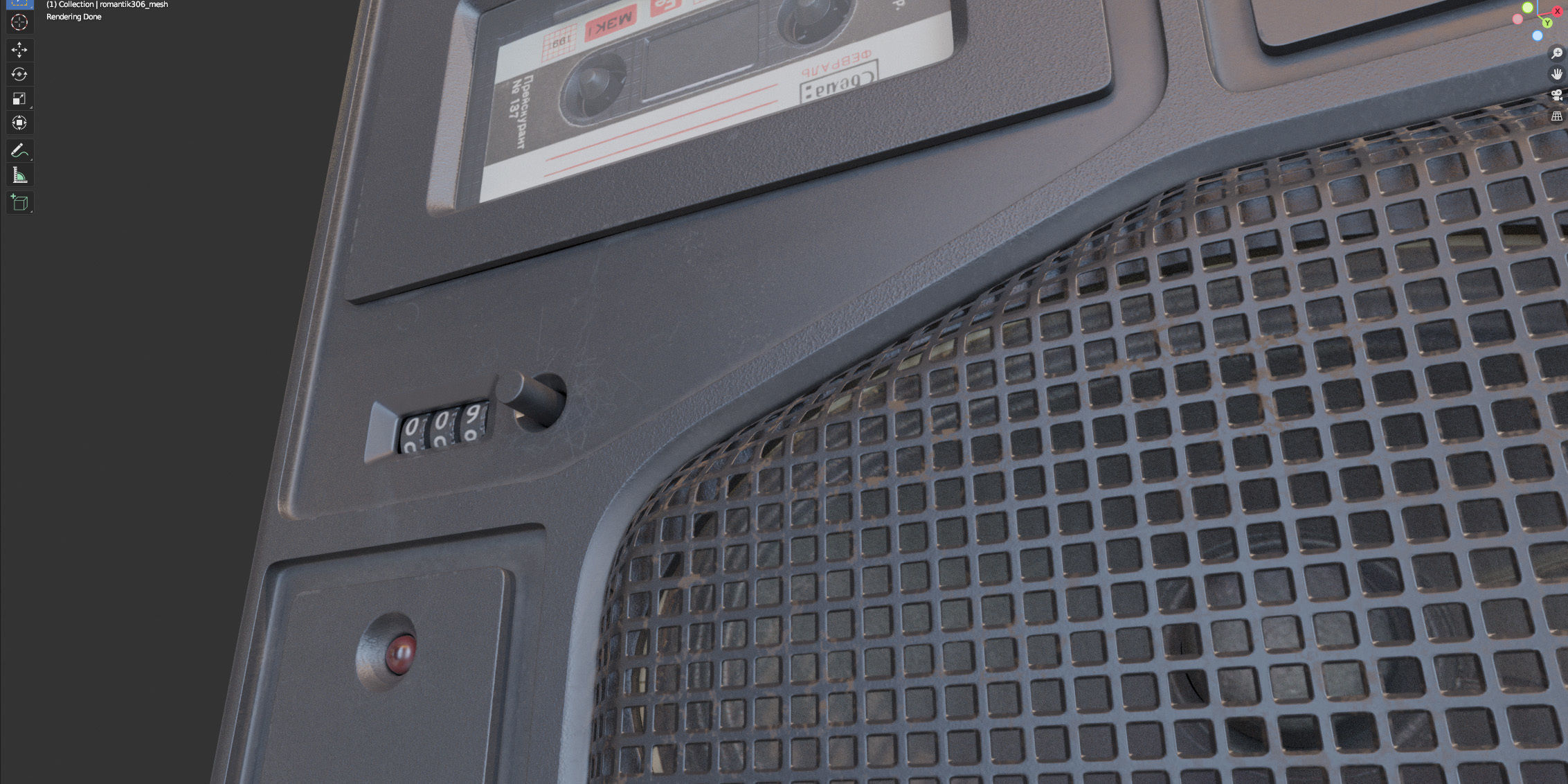 Tape recorder Romantic 306 3D model_4