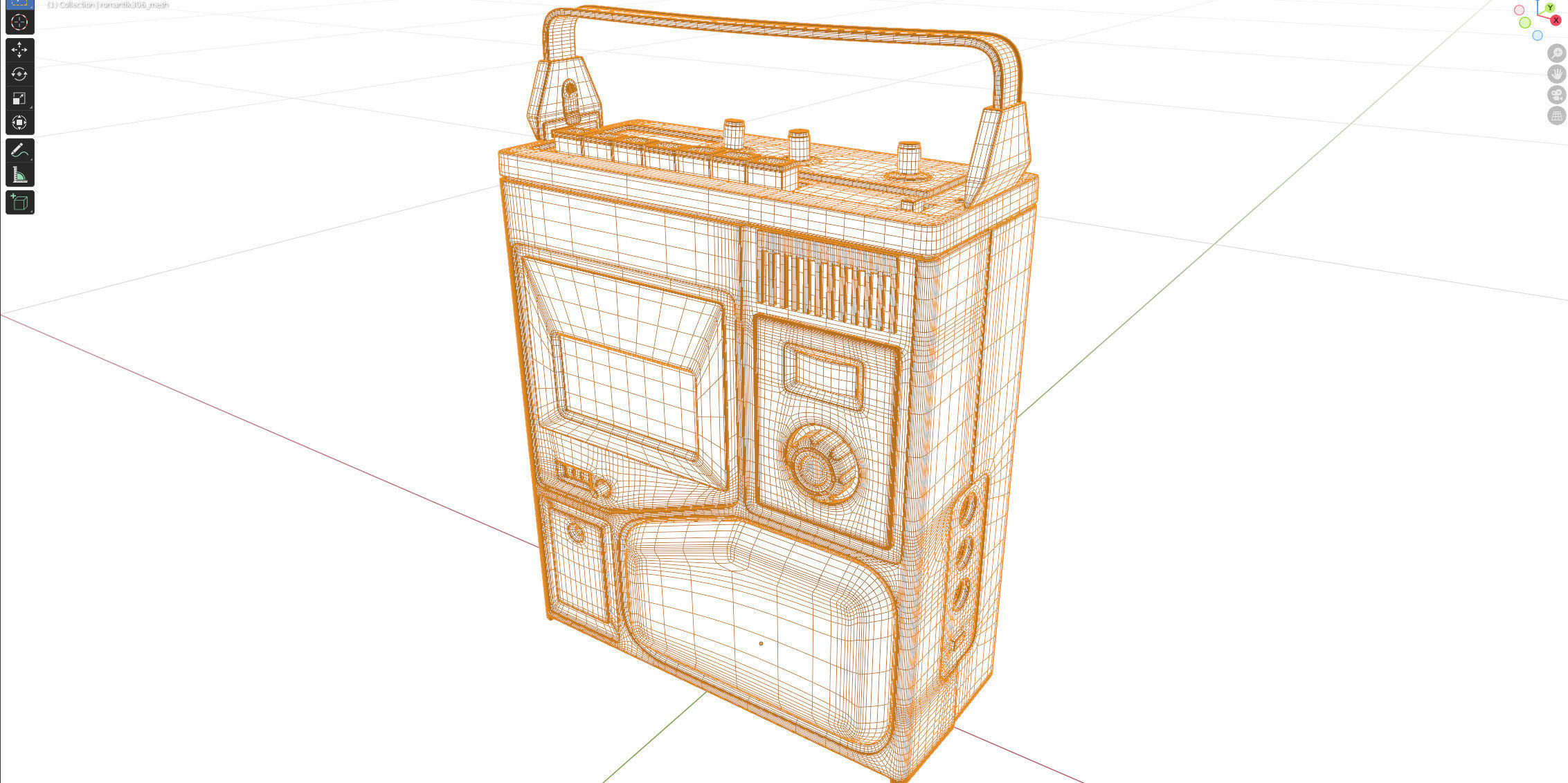 Tape recorder Romantic 306 3D model_21