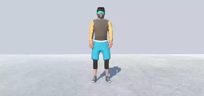 BMX Racing avatar Low-poly 3D model