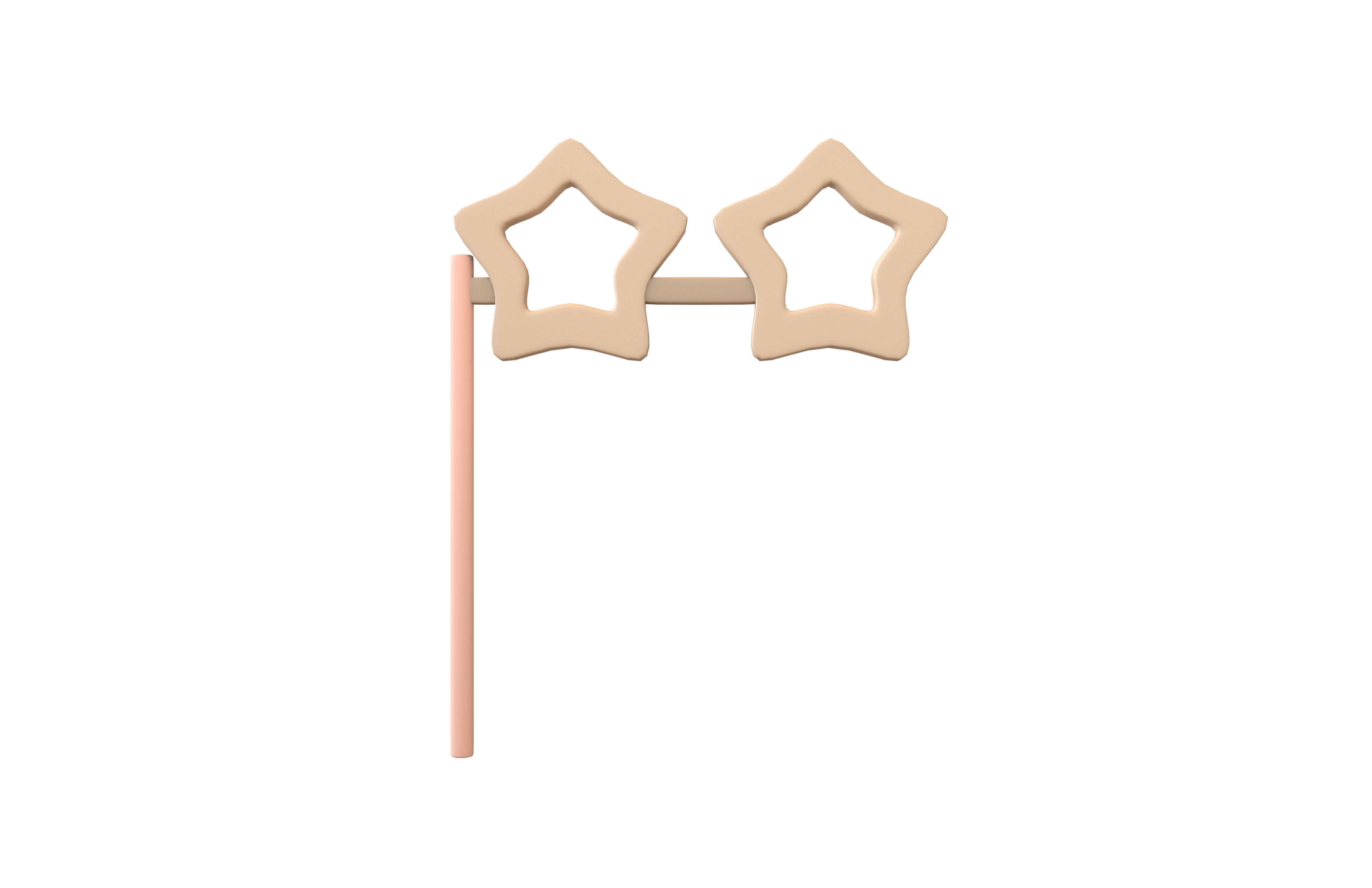 Carnival Mask with Star Shaped v1 002 Low-poly 3D model_2