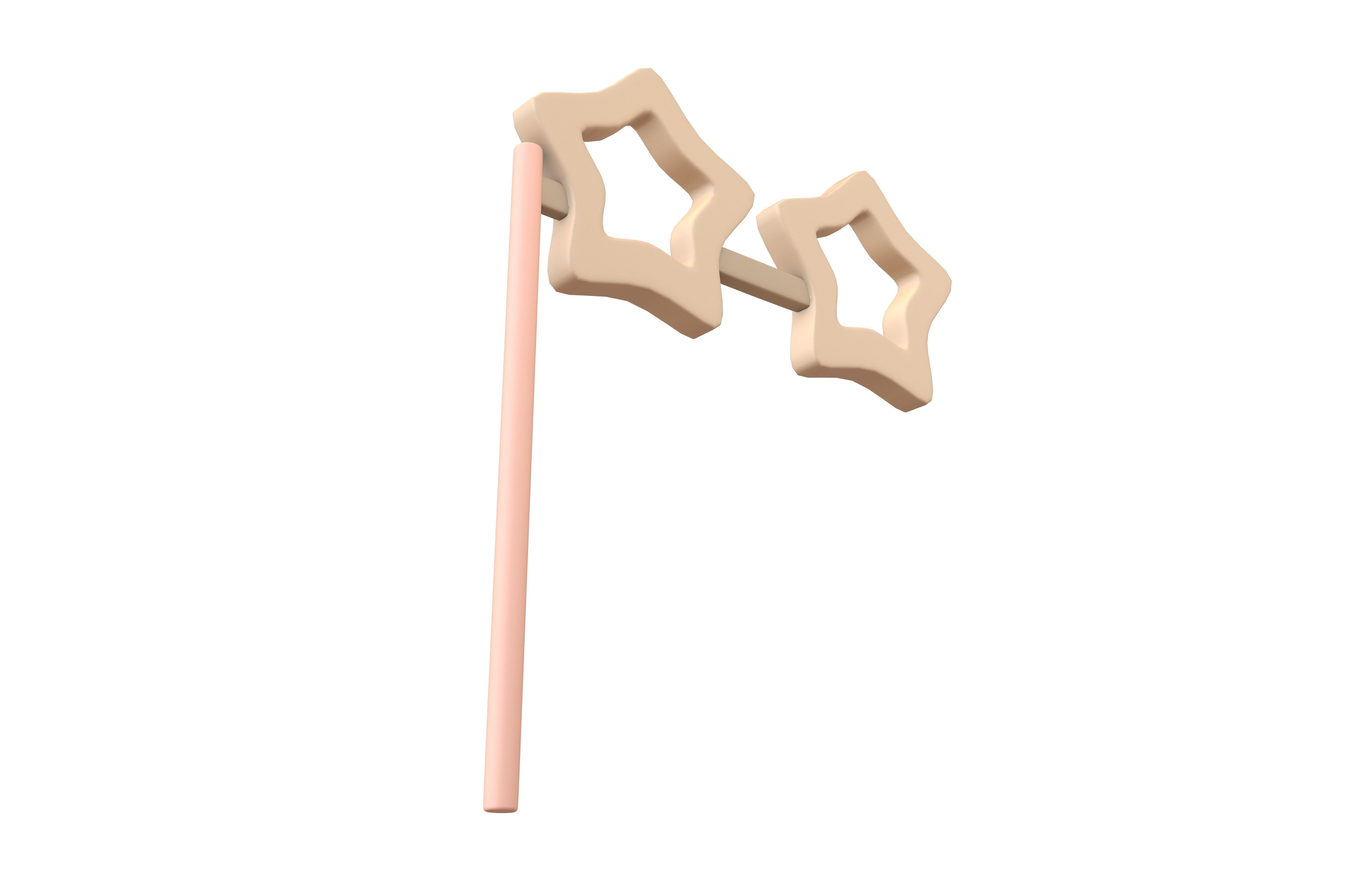 Carnival Mask with Star Shaped v1 002 Low-poly 3D model_1