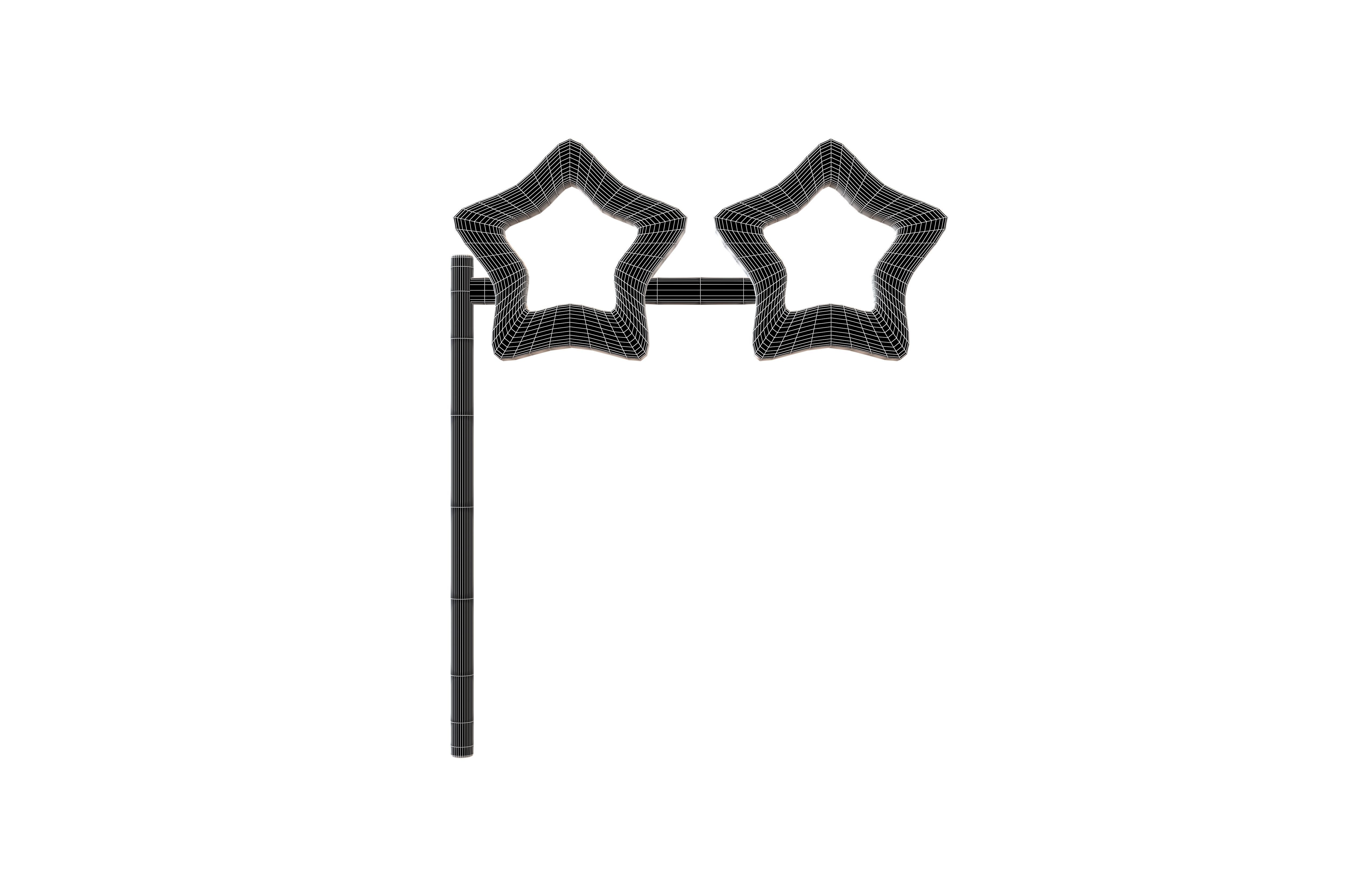 Carnival Mask with Star Shaped v1 002 Low-poly 3D model_6