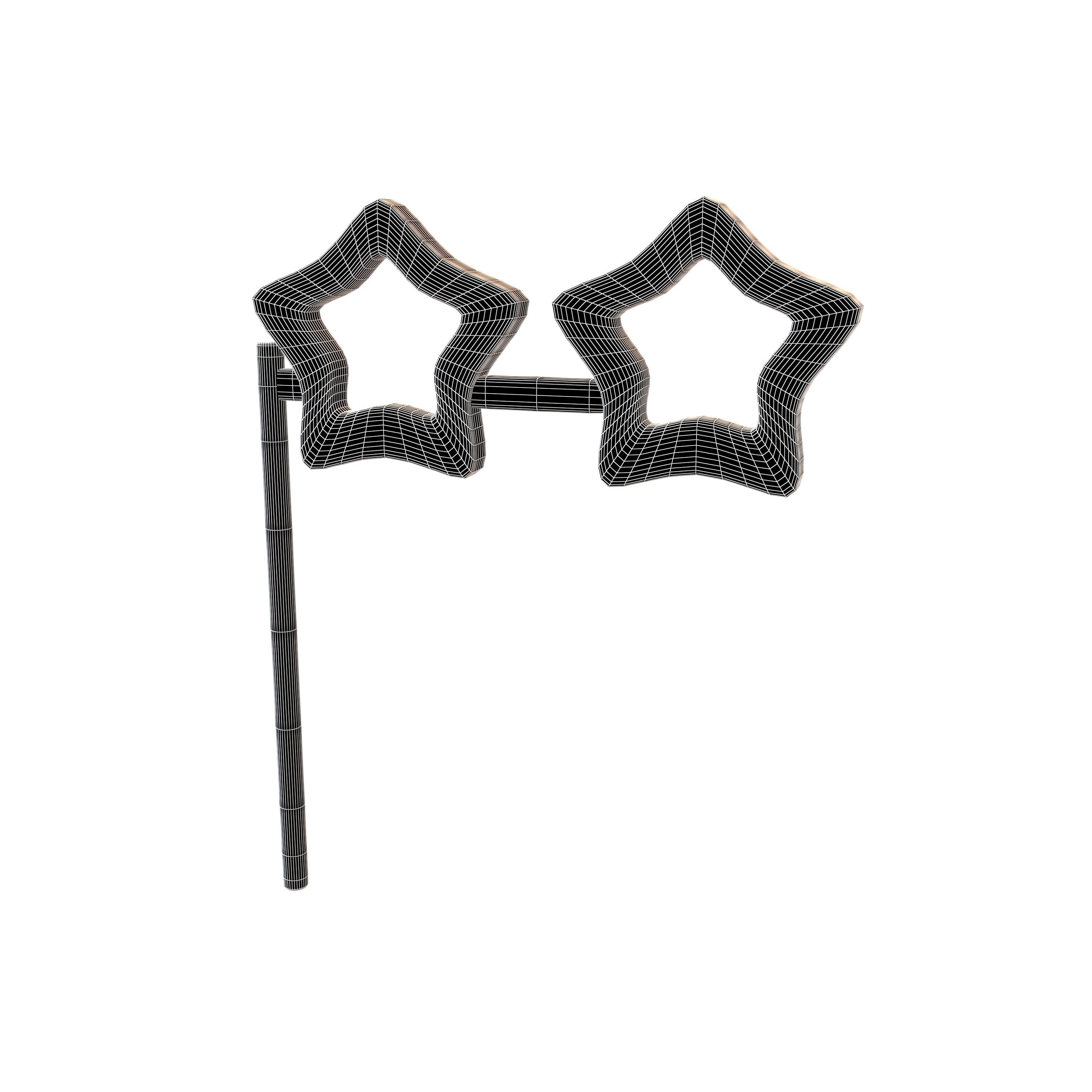 Carnival Mask with Star Shaped v1 002 Low-poly 3D model_5