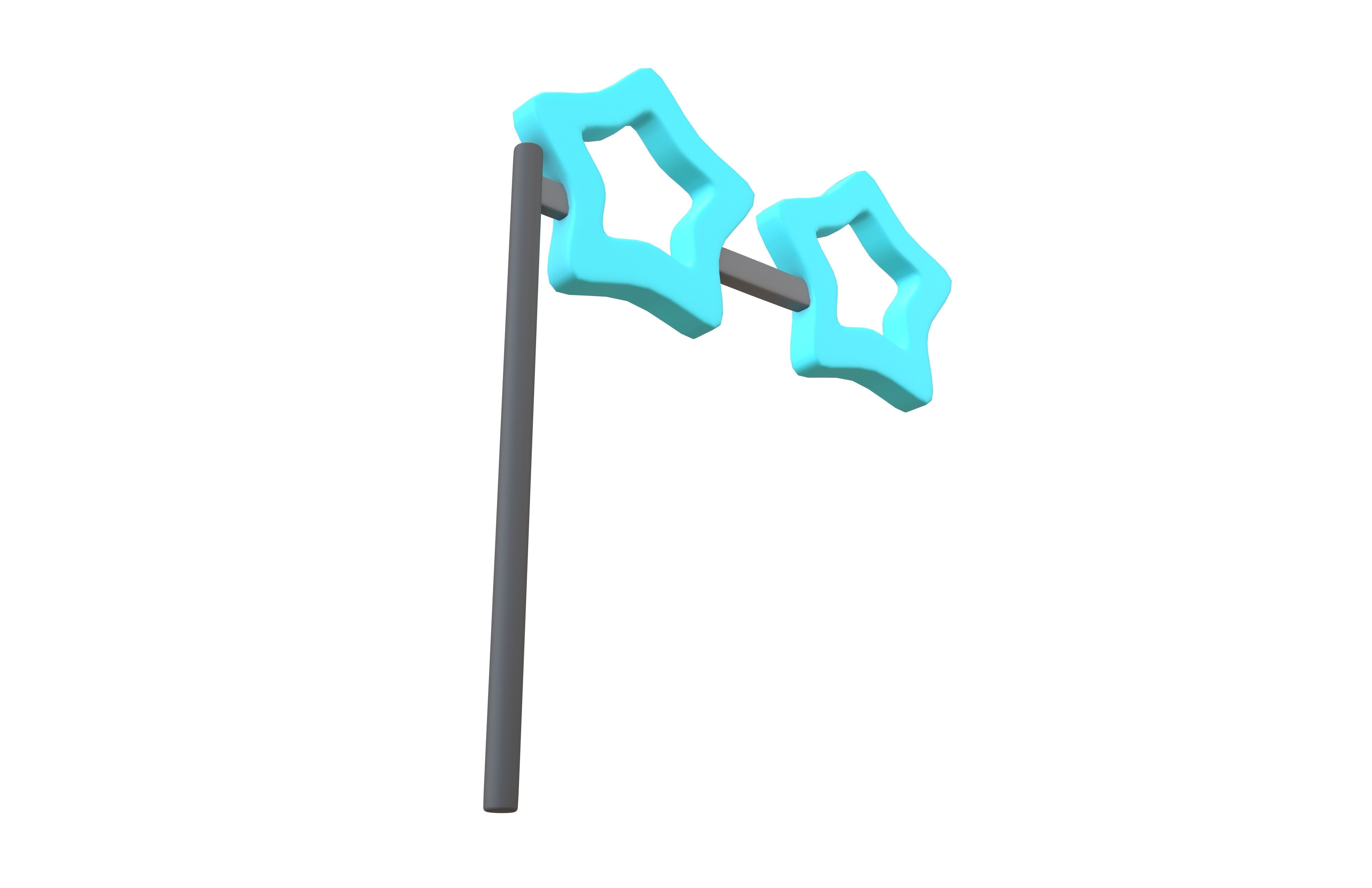 Carnival Mask with Star Shaped v1 003 Low-poly 3D model_1