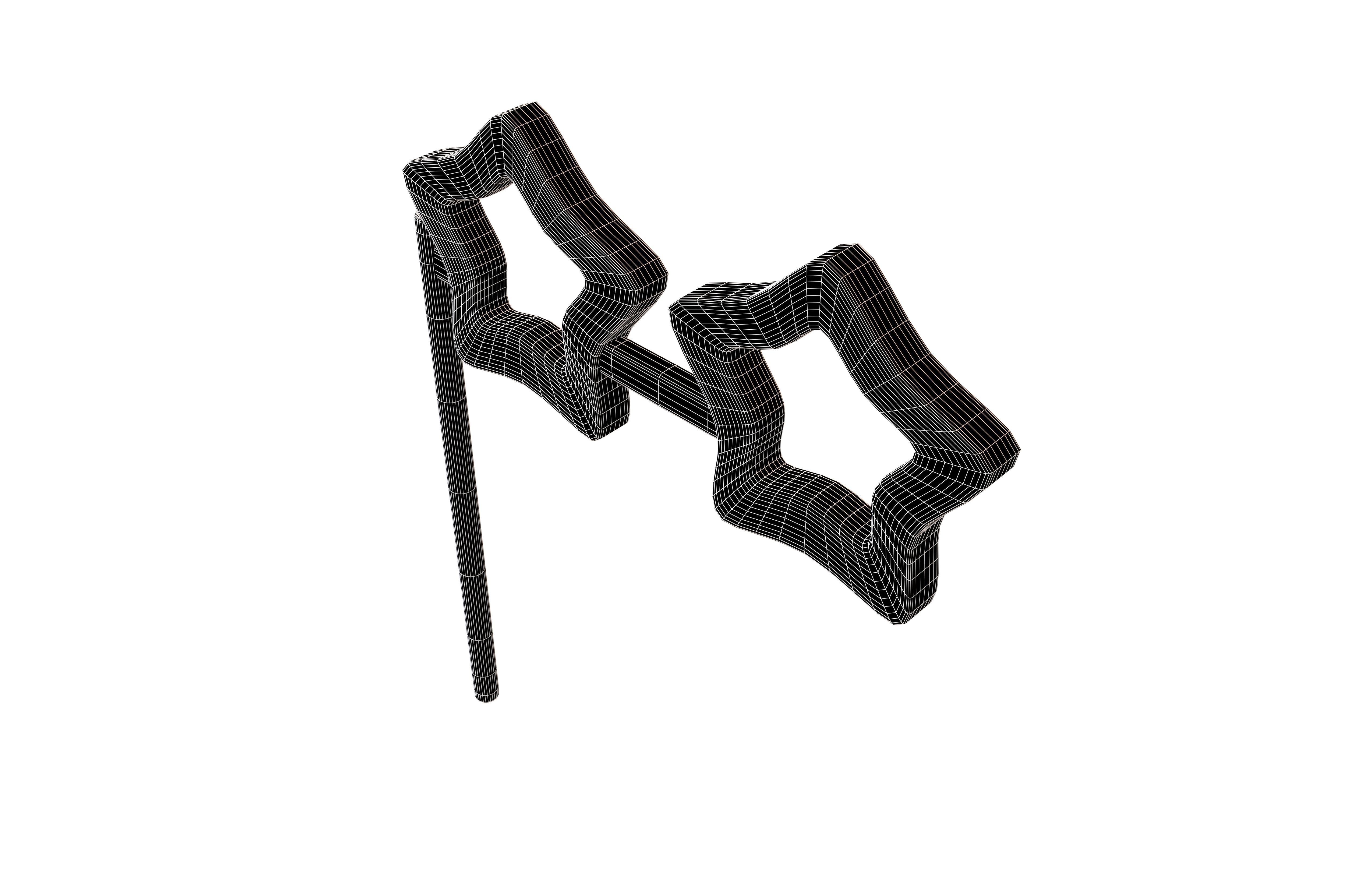 Carnival Mask with Star Shaped v1 003 Low-poly 3D model_7