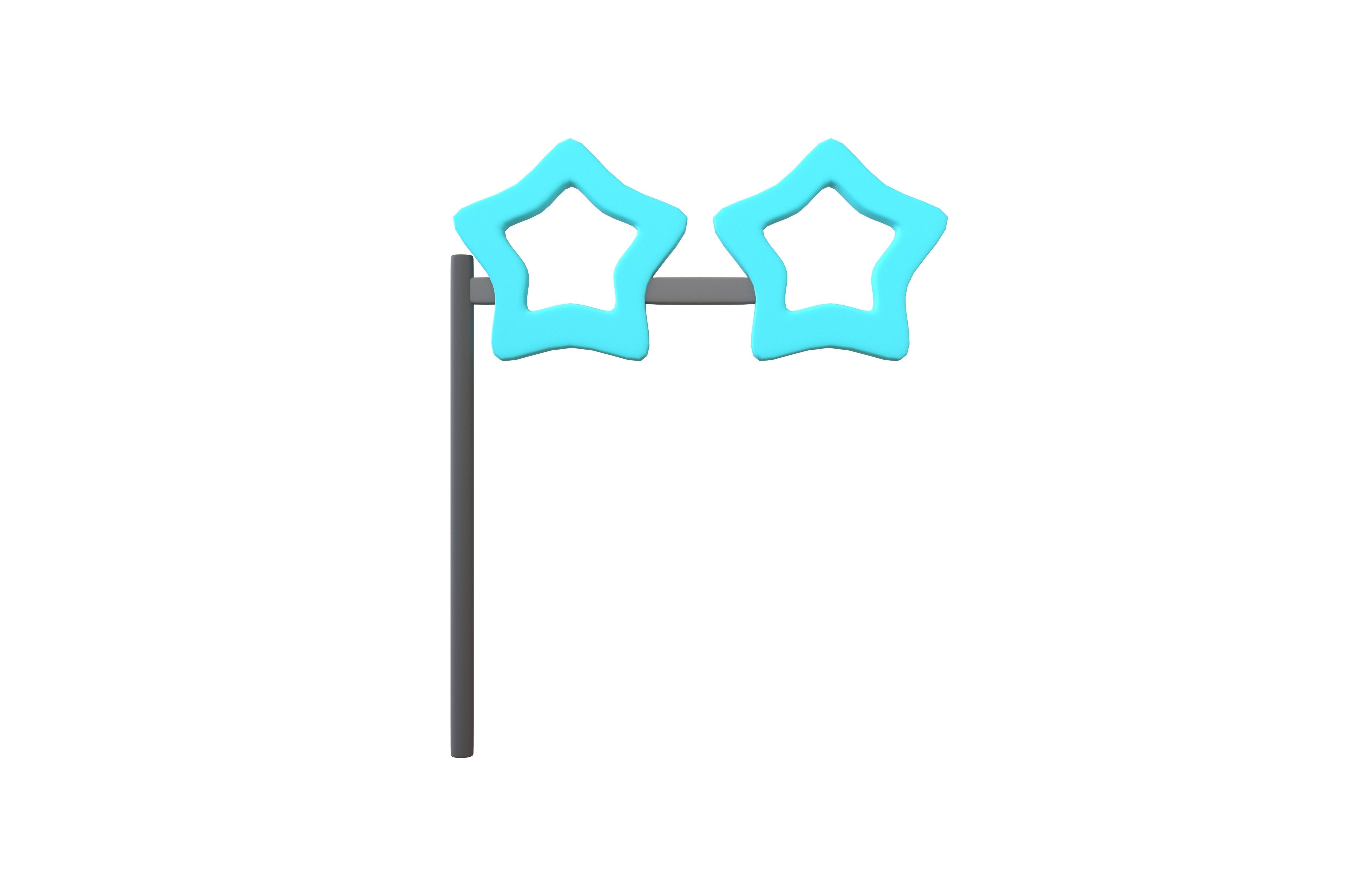 Carnival Mask with Star Shaped v1 003 Low-poly 3D model_2