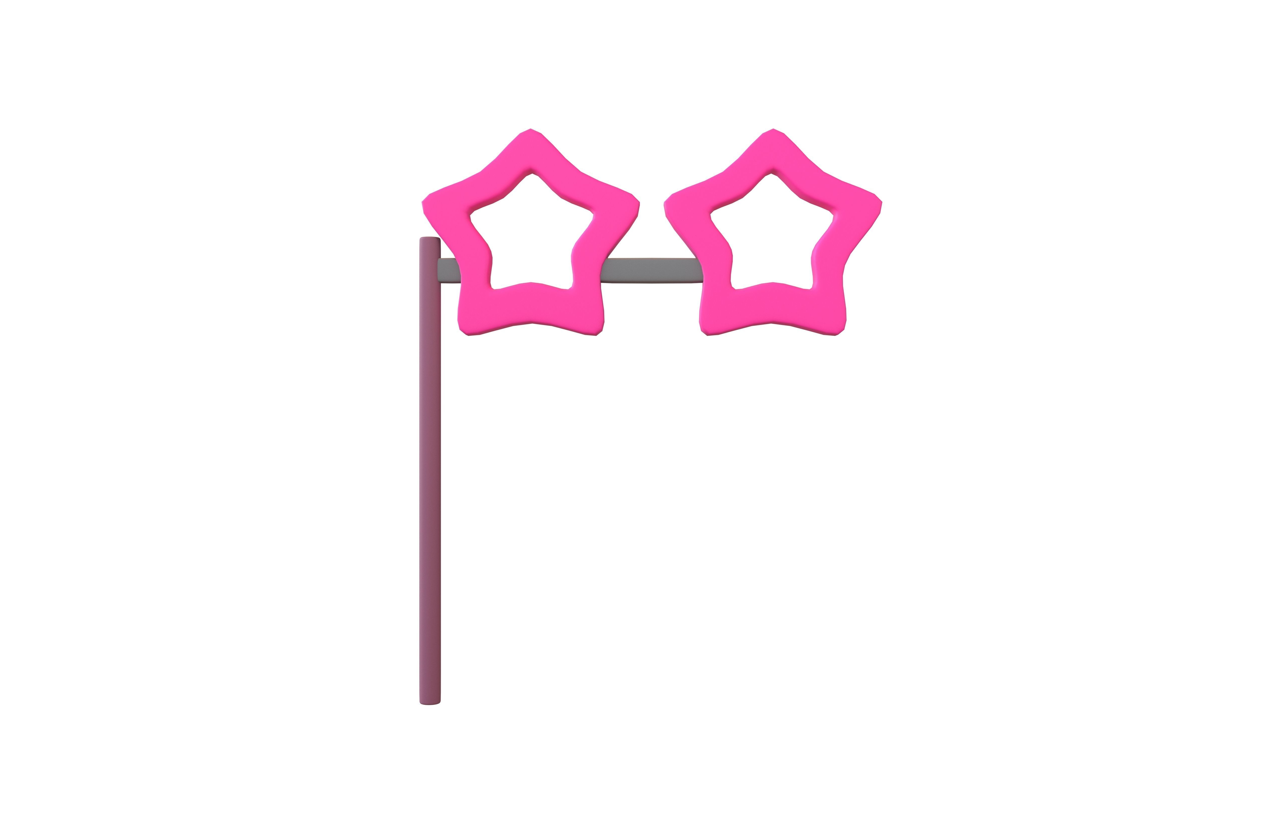 Carnival Mask with Star Shaped v1 005 Low-poly 3D model_1