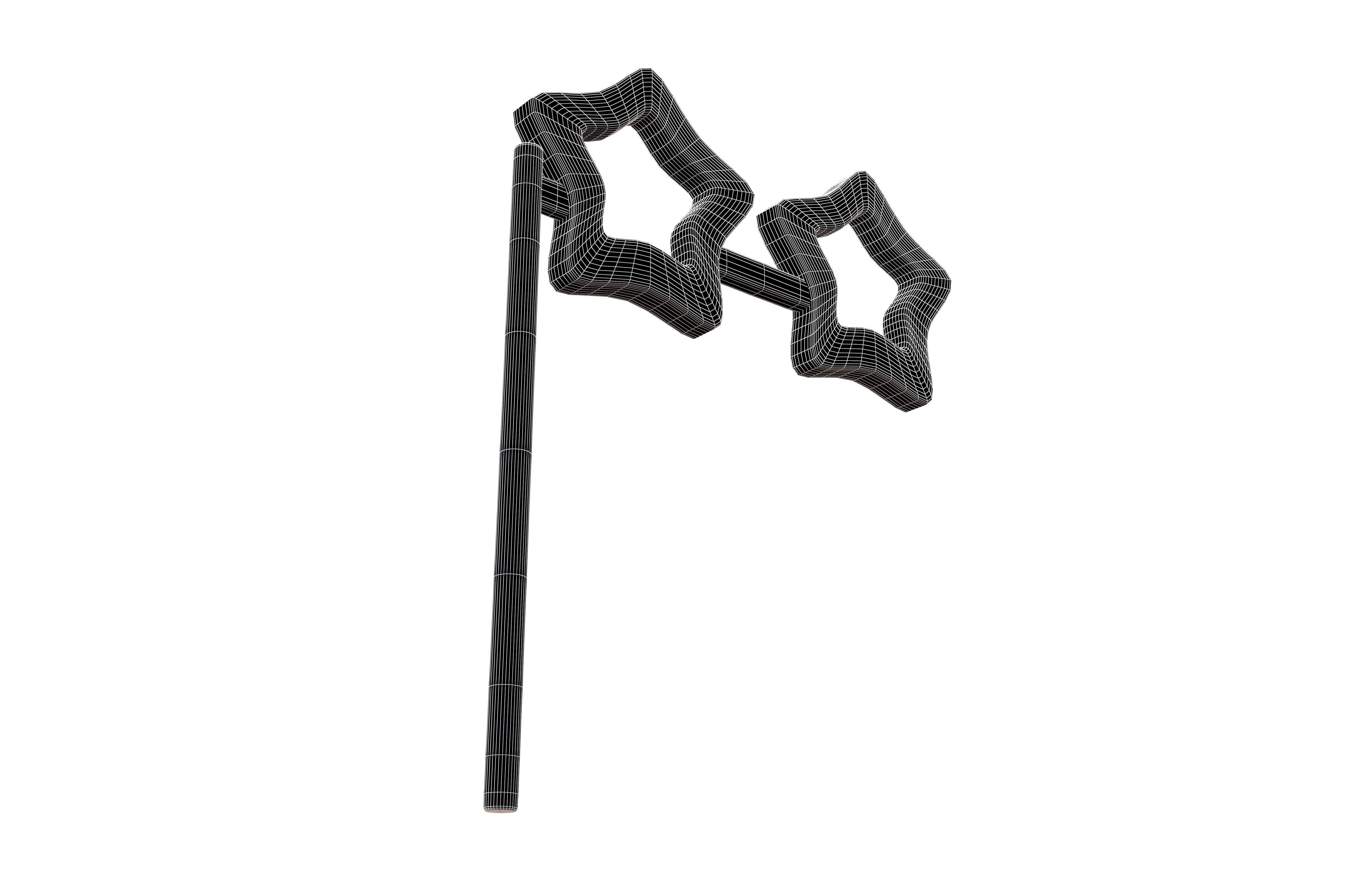 Carnival Mask with Star Shaped v1 006 Low-poly 3D model_4