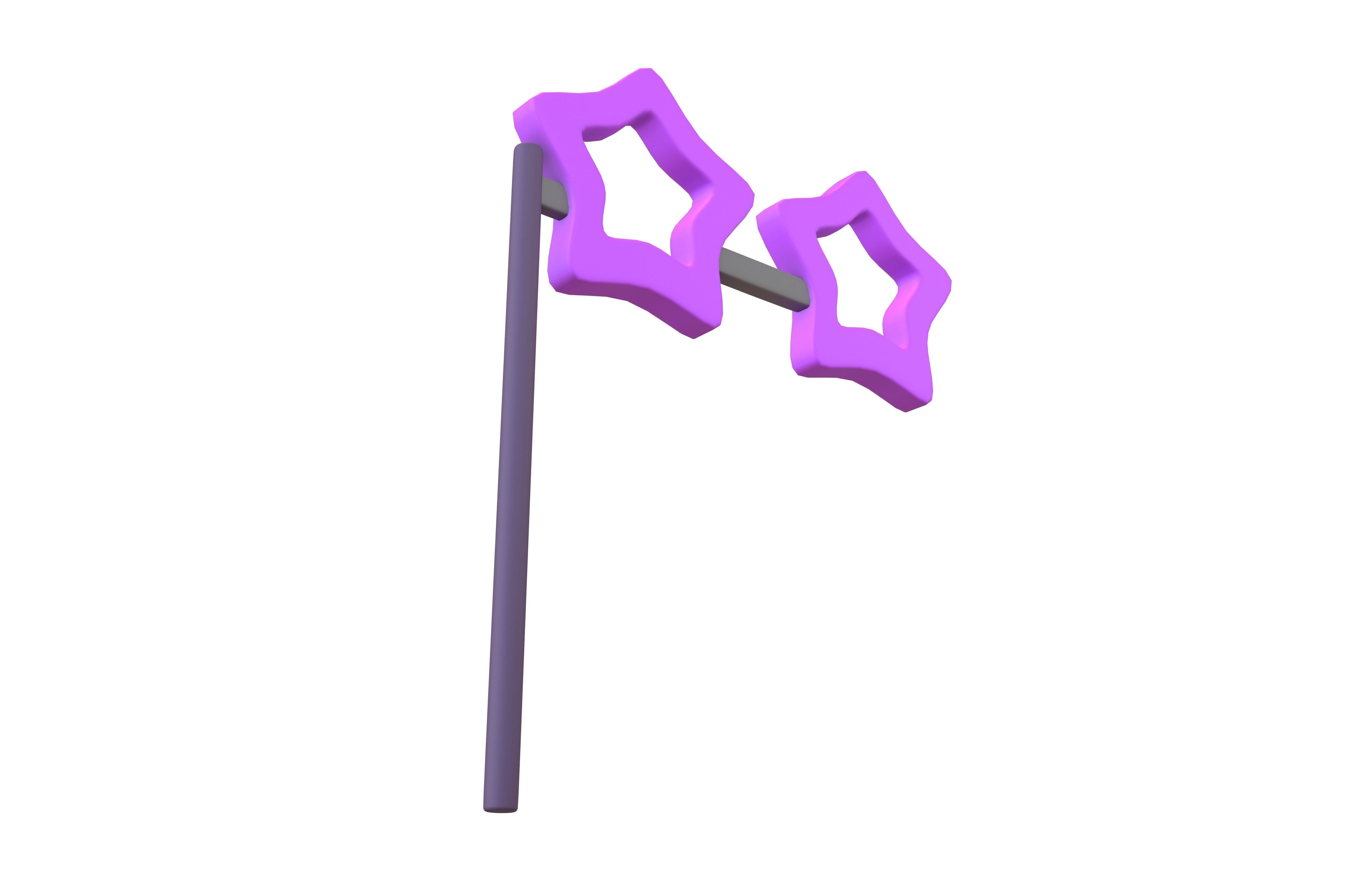 Carnival Mask with Star Shaped v1 006 Low-poly 3D model_3