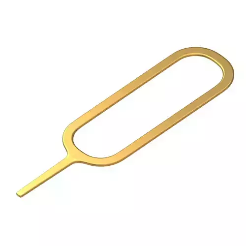 Sim Pin Key Gold 3D model