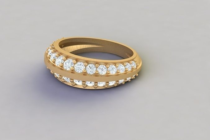 Light ring with Gem Free 3D print model