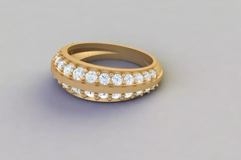 Light ring with Gem Free 3D print model_0