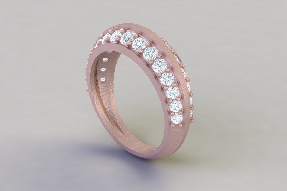 Light ring with Gem Free 3D print model_2