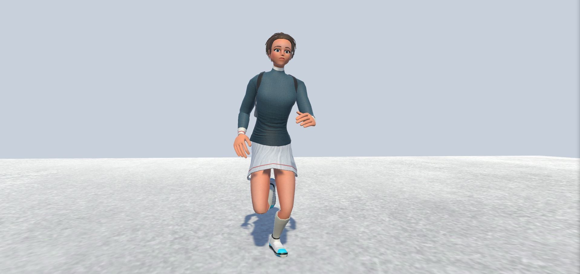 Cyclist female avatar 1 Low-poly 3D model_11