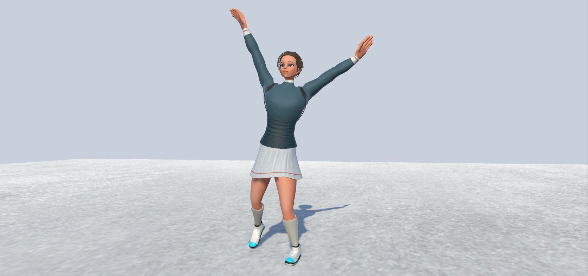 Cyclist female avatar 1 Low-poly 3D model_13