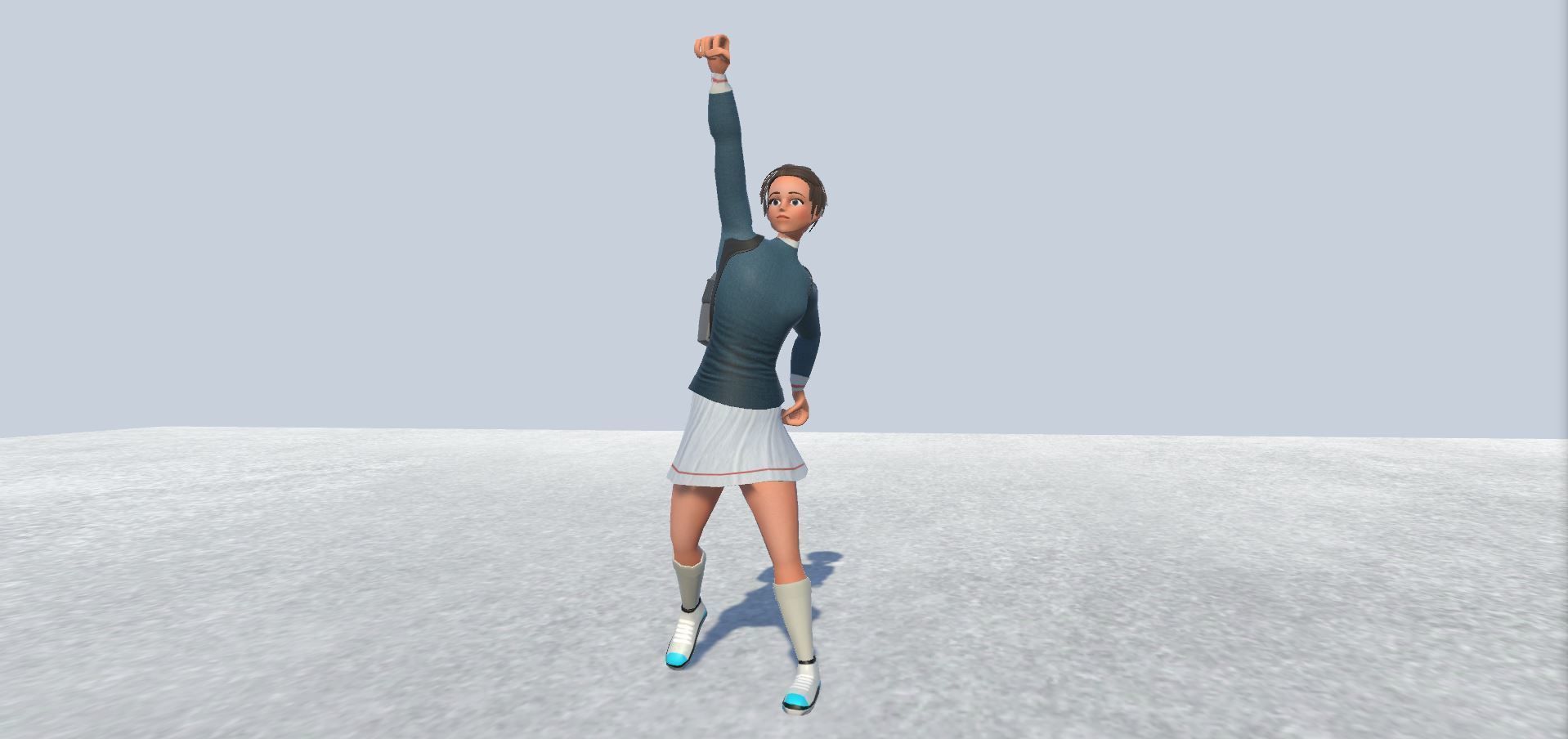 Cyclist female avatar 1 Low-poly 3D model_14